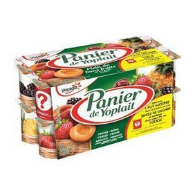 Yaourt sucré aux fruits panachés PANIER DE YOPLAIT 16x125g