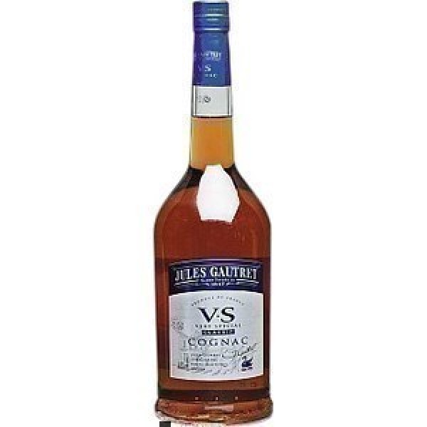 JULES GAUTRET ; Cognac *** 40% V J GAUTRET - la bouteille de 1 litre