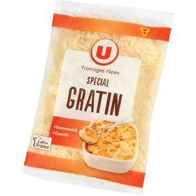 Mélange de fromages râpés spécial gratin U, 31%MG, 150g