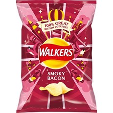 WALKERS SMOKY BACON 32.5g Bags (32 PACK)