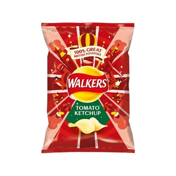WALKERS TOMATO KETCHUP 32.5g Bags (32 PACK)