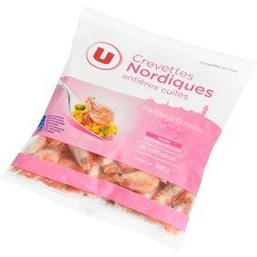 Crevettes nordiques entières cuites U, 500g