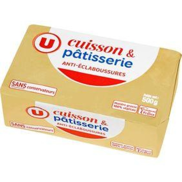 Matières grasses cuisson et patisserie U, 70%MG, 500g