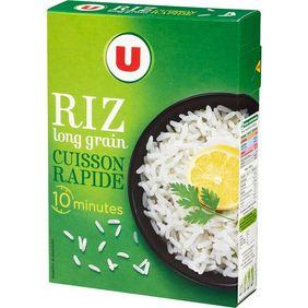 Riz long étuvé 10min vrac U étui 500g