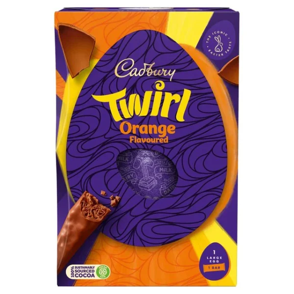 Cadbury Chocolate Twirl Orange Easter Egg 198g