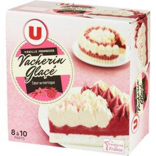 Vacherin glacé vanille framboise U, 545g