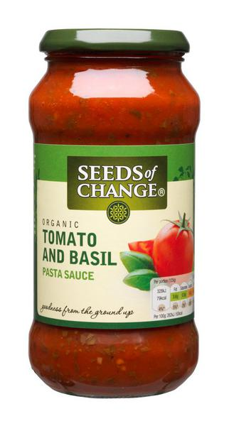 Seeds of Change Sauce Tomate & Basilic Bio Vegan, 500g