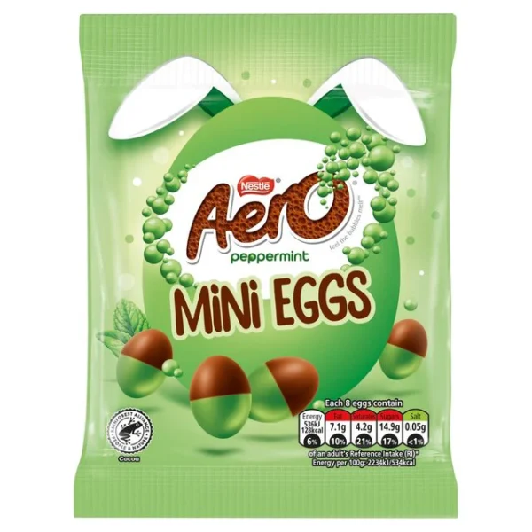 Aero Peppermint Milk Chocolate Mini Eggs 70g