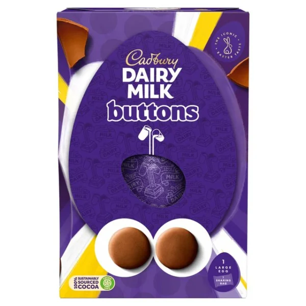 Cadbury Dairy Milk Chocolate Buttons Easter Egg 195g
