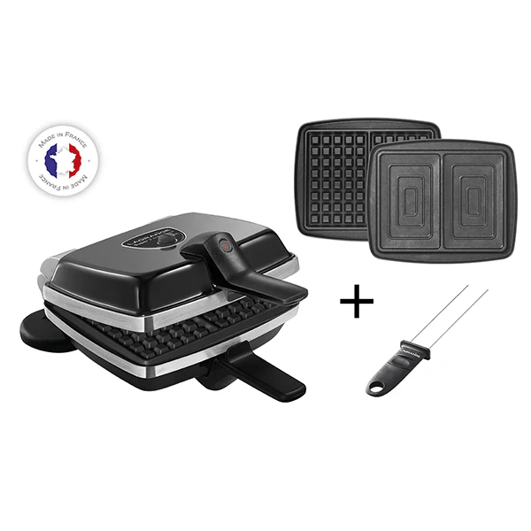 Gaufrier électrique Super 2 Antiadhésif 2 plaques (gaufres et croque-monsieur) avec pique Lagrange