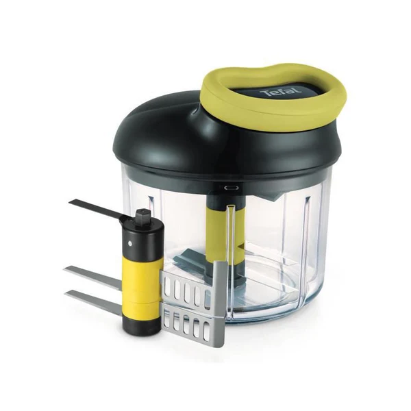 K1321324 Hachoir 5 Sec Manuel 900ml, Lames Acier Inoxydable Haute Qualite, Decouper, Hacher, Mixer, Cuisine Rapide Et Faci Tefal