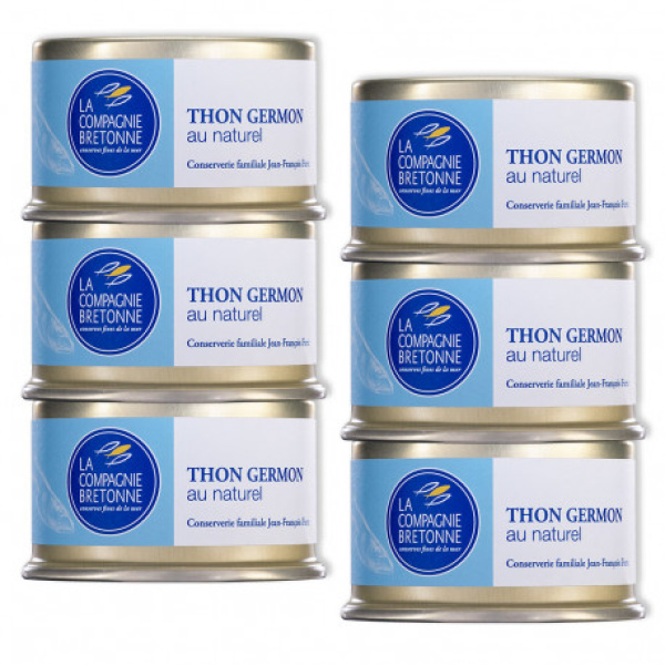 THON BLANC GERMON ENTIER AU NATUREL - LOT DE 6