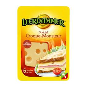 Fromage au lait pasteurisé LEERDAMMER Croque Monsieur, 30%MG, 6tranches, 150g