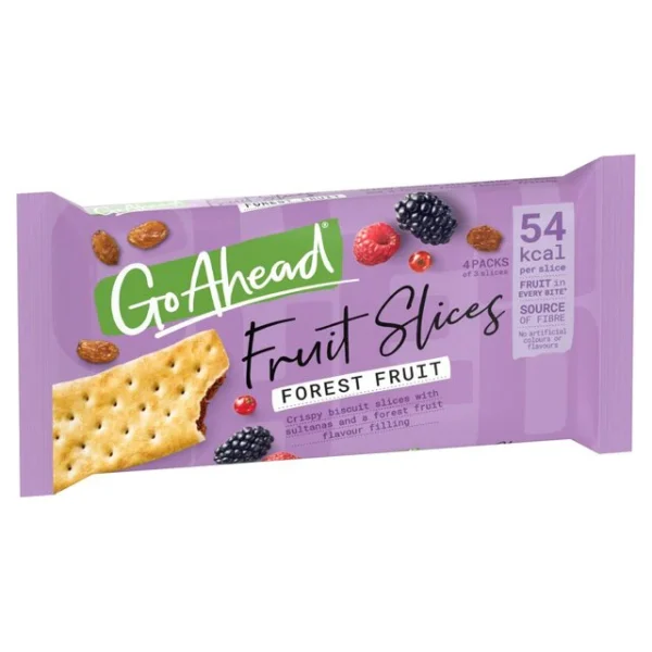 Go Ahead Forest Fruit Crispy Fruit Slices Snack Bars 4 per pack