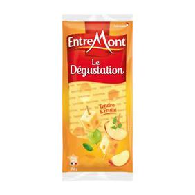 Fromage pasteurisé "Le tendre Dégustation", ENTREMONT, portion de 250g