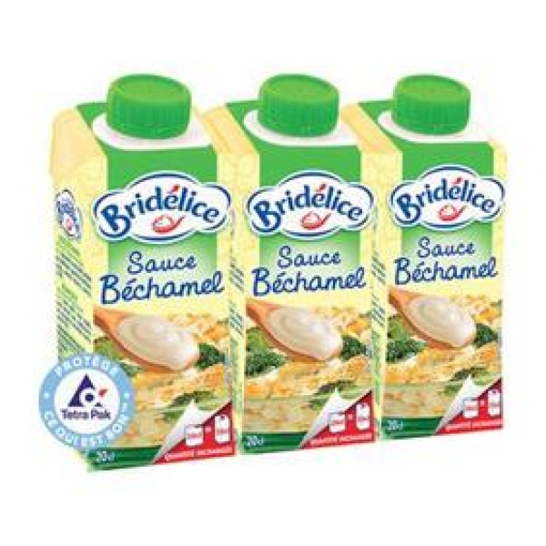 Sauce Béchamel UHT BRIDELICE, 3x20cl