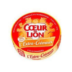 Coulommiers l'extra crémeux au lait pasteurisé COEUR DE LION, 23% de MG, 385G