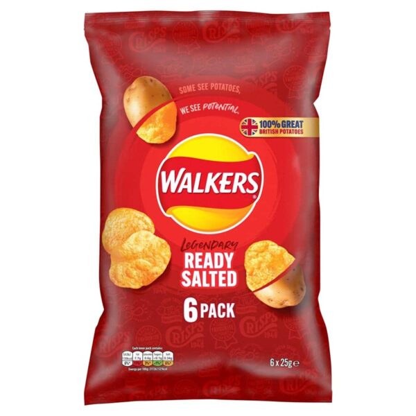 WALKERS READY SALTED 32.5g Bags (32 PACK)