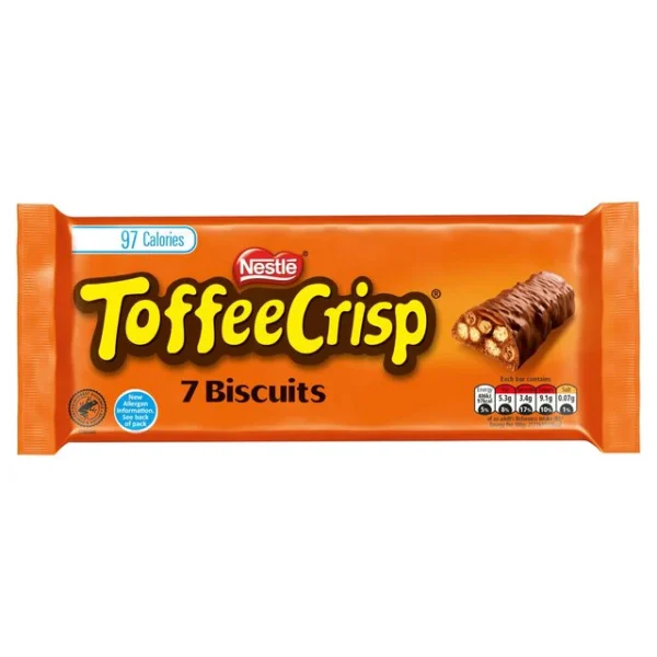 Toffee Crisp Chocolate Biscuit Bars 7 per pack