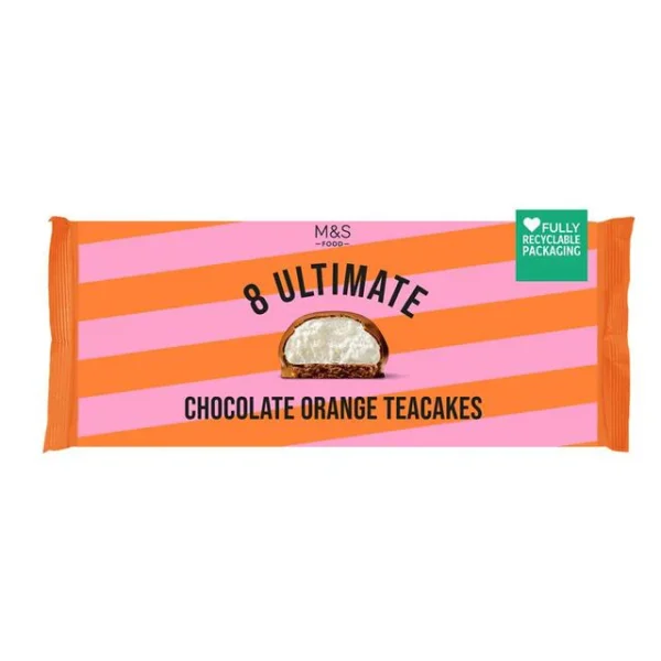 M&S Ultimate Chocolate Orange Teacakes 8 per pack
