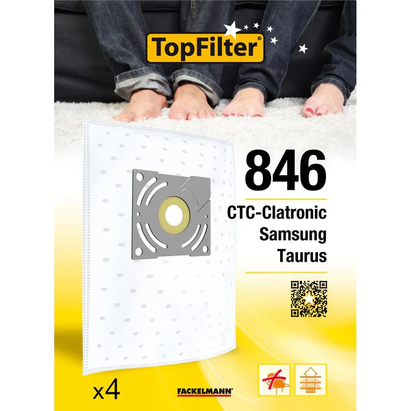 Lot de 4 sacs aspirateur Tornado et Samsung Premium TopFilter