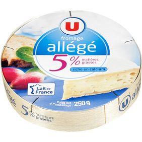 Fromage léger au lait pasteurisé U, 5%MG, 250g