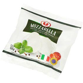 Mozzarella pasteurisé U, 17% de MG, sachet de 125g