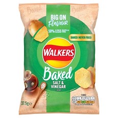 Walkers Baked Salt & Vinegar 37.5g (32 Pack)
