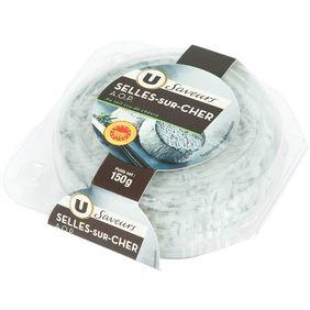 Selles sur Cher AOP au lait cru U SAVEURS, 25%MG, boîte de 150g