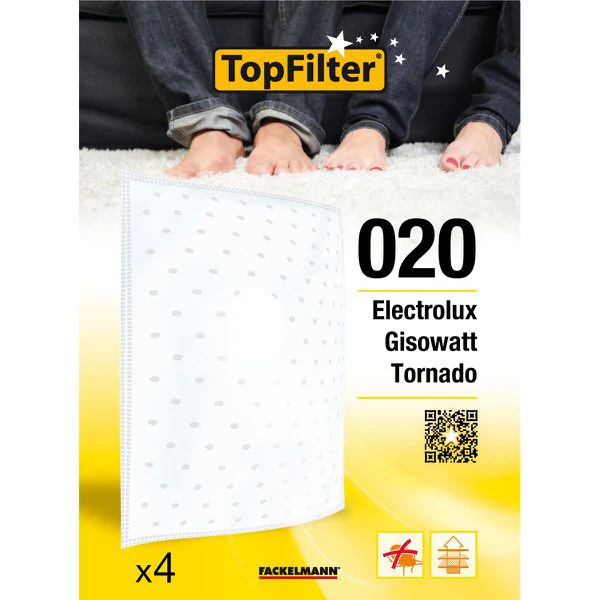 Lot de 4 filtres aspirateur seau Electrolux et Tornado Premium TopFilter
