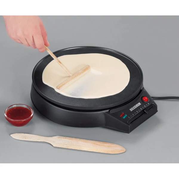 Crêpière - Cm 2198 Noir 1000w Diamètre 30cm Severin