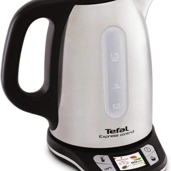bouilloire électrique de 1,7L sans fil 2400W gris noir Tefal