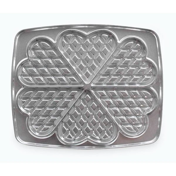 2 Plaques 6 gaufres cœurs fonte aluminium 23,8 cm 030521 Lagrange