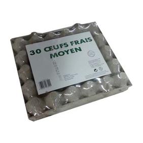 Oeufs frais neutre calibre moyen x30 1,74kg