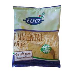 Emmental râpé au lait cru 32% de MG, ETREZ, 150g