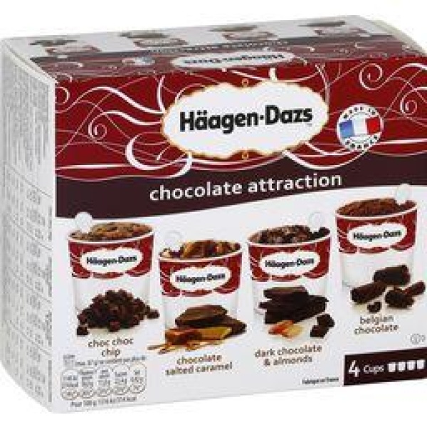 haagen dazs assortiment de cremes glacees chocolat attraction