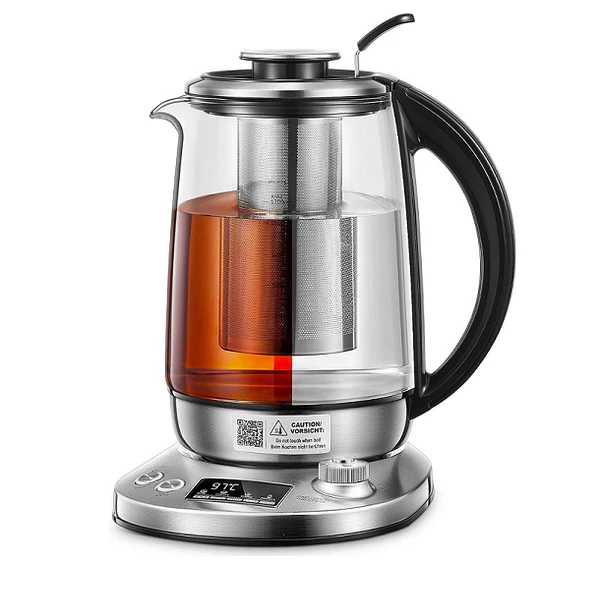 Bouilloire électrique de 1,7L avec 9 préréglages de TempéRature 2200W gris Vendos85