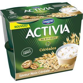 Spécialité laitière sucrée au bifidus saveur noix céréales ACTIVIA, 4x120g