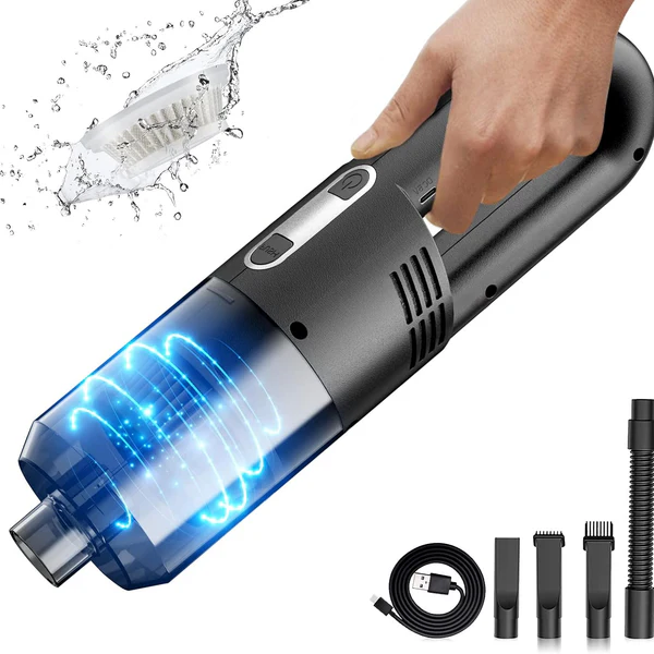 Aspirateur de table sans fil rechargeable gris noir Vendos85