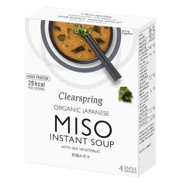 Clearspring Organic Miso Instant Soup Vegan, 4x10g