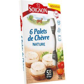 Palets de fromage de chèvre pasteurisé 19% de MG SOIGNON, 6x25g