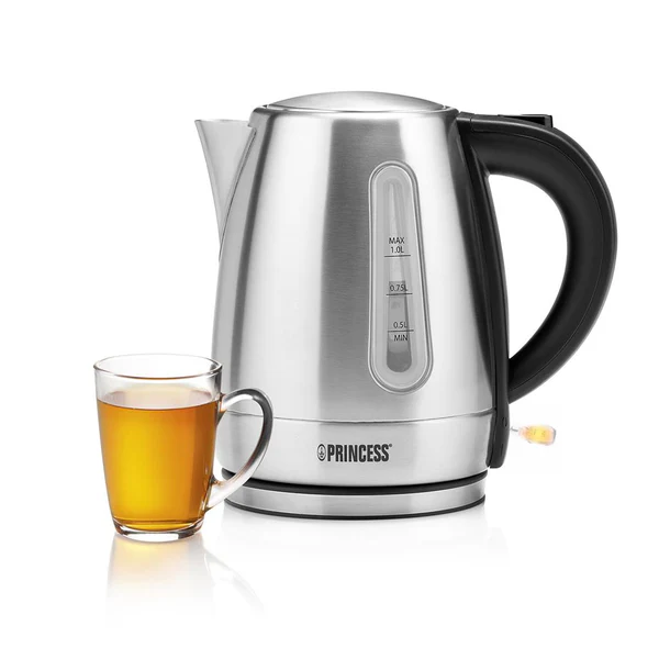 bouilloire électrique de 1L en inox 2200W gris noir Princess