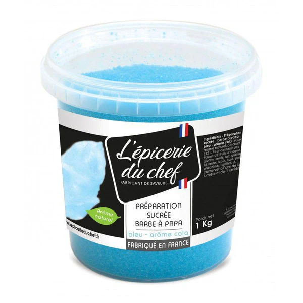 Préparation sucrée pour barbe à papa Bleue 1 kg Scrapcooking