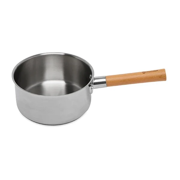 Casserole tout inox manche bois Natural’Inox 20 cm Mathon