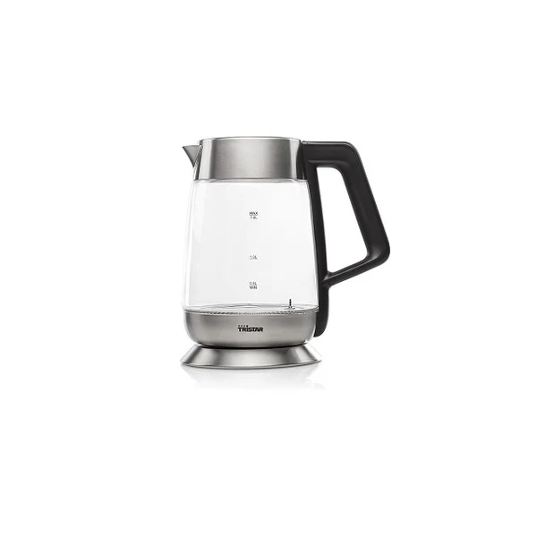 bouilloire électrique de 1,8L sans fil avec températures réglables 2200W gris noir Tristar