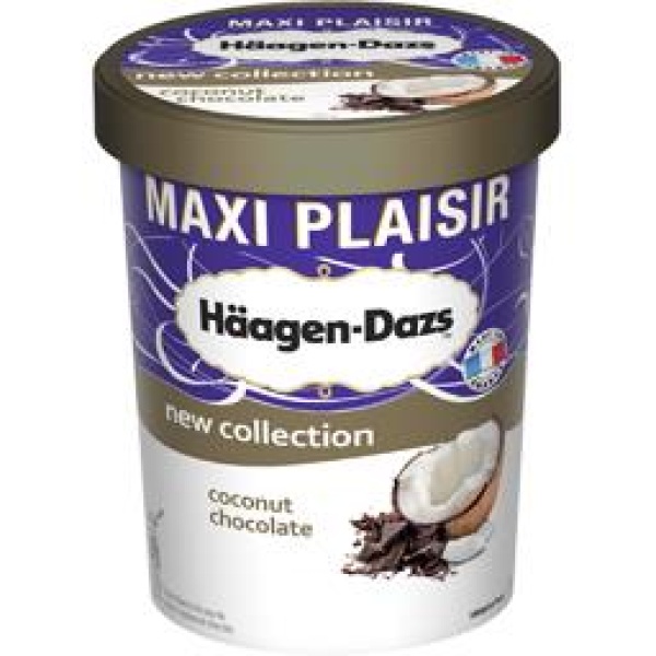 haagen dazs creme glacees a la noix de coco et copeaux de chocolat