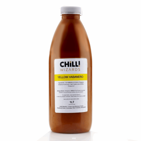 Purée de piment Habanero jaune sans pépins 1ltr