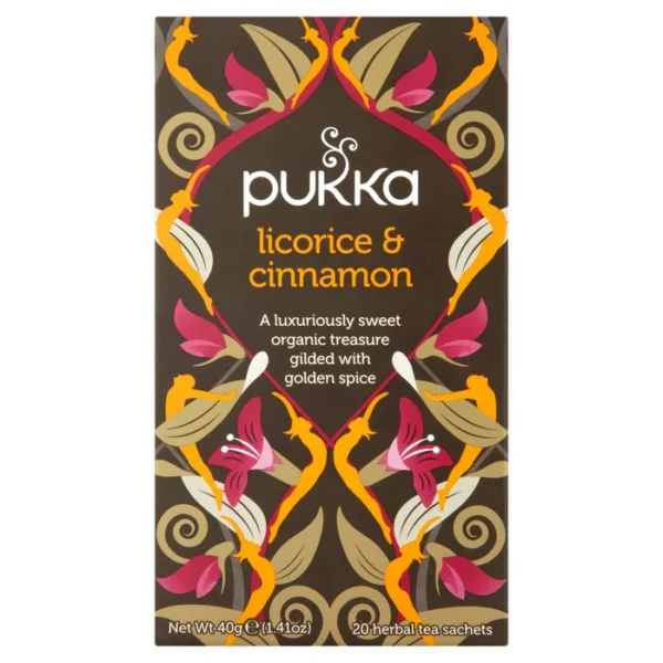 Pukka Organic Licorice & Cinnamon Tea Bags 20 per pack