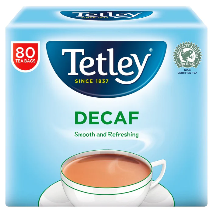 Tetley Decaffeinated Tea Bags 80 per pack