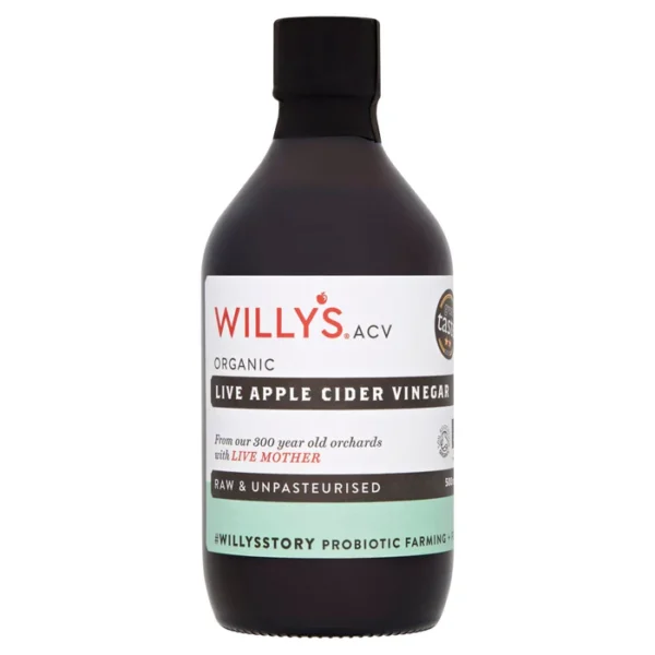 Willy's Organic Live Apple Cider Vinegar with The Mother 500ml